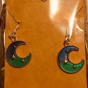 Pair of moon shaped earrings